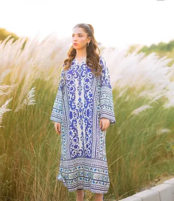 2 Pcs Women's Stitched Lawn Printed Shirt And Trouser thumbnail 2
