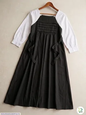 1 Pc Women's Stitched Georgette Plain Maxi thumbnail 1