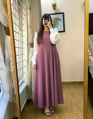 1 Pc Women's Stitched Georgette Plain Maxi thumbnail 2