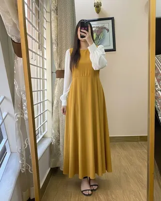 1 Pc Women's Stitched Georgette Plain Maxi thumbnail 2