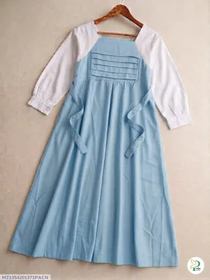 1 Pc Women's Stitched Georgette Plain Maxi thumbnail 1