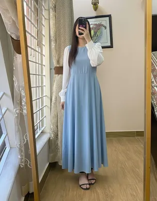 1 Pc Women's Stitched Georgette Plain Maxi thumbnail 2