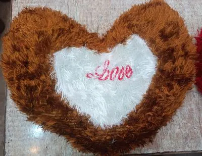 Heart Cushion With Love Embroidered Soft Filled Decor thumbnail 7