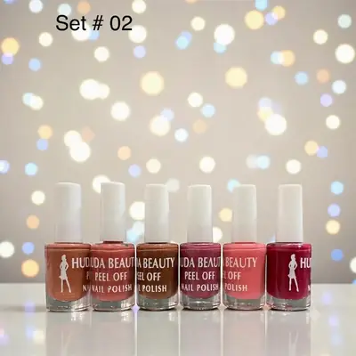 Full Size Huda Beauty Peel Off Nail Polish, Pack Of 6