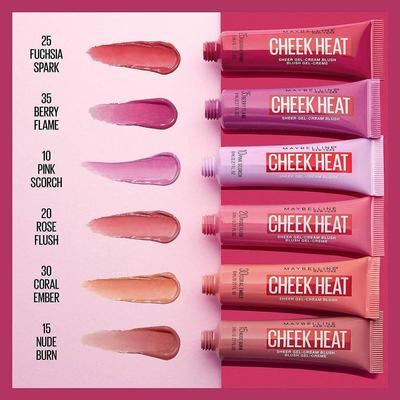 Cheek Heat Blush Set 6 Shades Gel Cream Lightweight thumbnail 4
