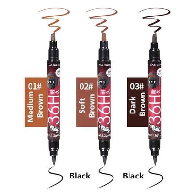 Waterproof Eyeliner Pencil 36H Dual Tip Eyebrow Pencil thumbnail 3