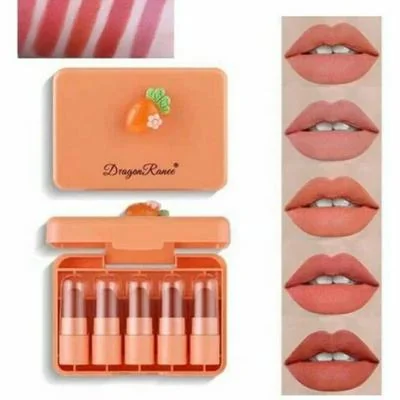 5 Pcs High Pigmented Lipstick Set - Creamy Matte Finish