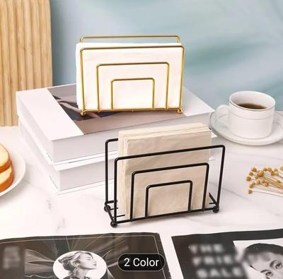 Golden Napkin Holder for Dining Table, Durable Metal, Weighted Arm, New Arrival thumbnail 2