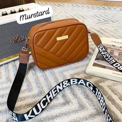 Mustard Quilted Crossbody Bag for Women thumbnail 2