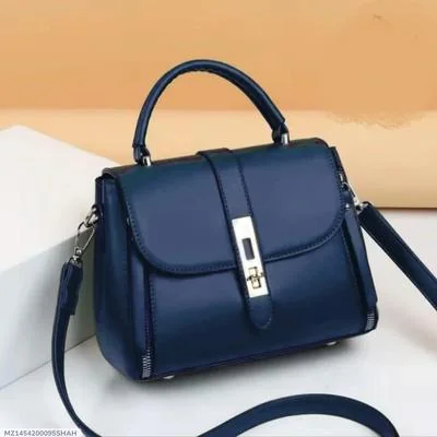 Blue PU Leather Crossbody Bag for Girls Medium Size thumbnail 2