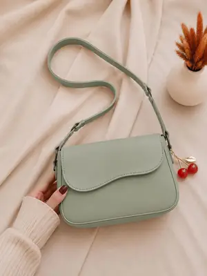 Women's Leather Plain Shoulder Bag