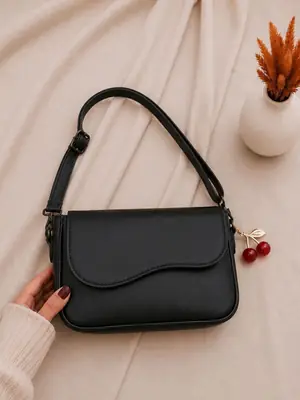 Women's Leather Plain Shoulder Bag