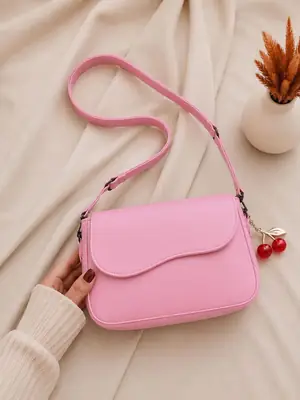 Women's Leather Plain Shoulder Bag
