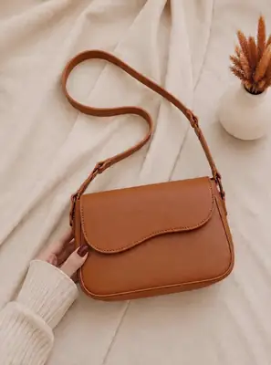 Women's Leather Plain Shoulder Bag