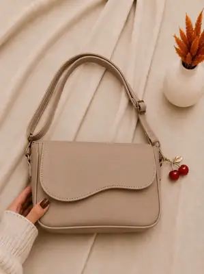 Women's Leather Plain Shoulder Bag