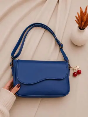 Women's Leather Plain Shoulder Bag