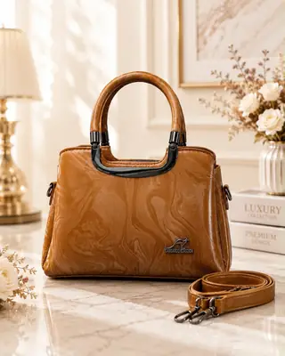 Women's Leather Printed Shoulder Bag