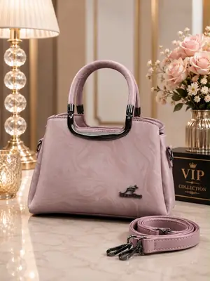 Women's Leather Plain Shoulder Bag