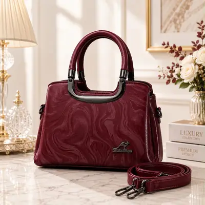 Women's Leather Plain Shoulder Bag