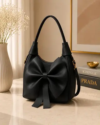 Women's Leather Plain Shoulder Bag
