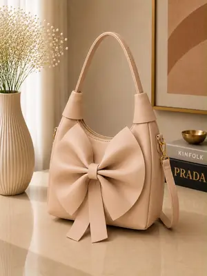 Women's Leather Plain Shoulder Bag