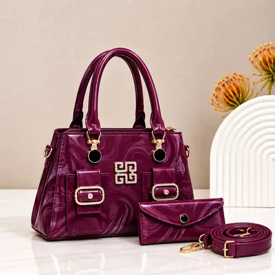 Women's Leather Plain Shoulder Bag