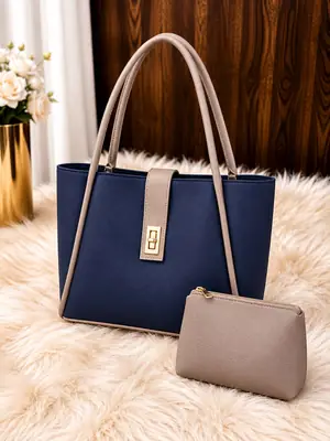 Women's Leather Plain Shoulder Bag 