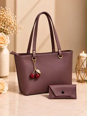 Women's Leather Plain Shoulder Bag