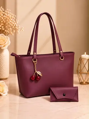 Women's Leather Plain Shoulder Bag