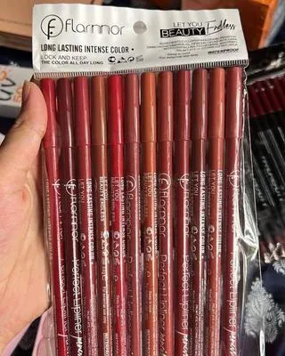 Flarnnor Long Lasting Intense Color Lip Pencils 12 Pc Multicolor Waterproof