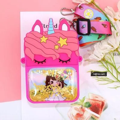 Unicorn Crossbody Bag for Girls with Glitter Pocket thumbnail 2