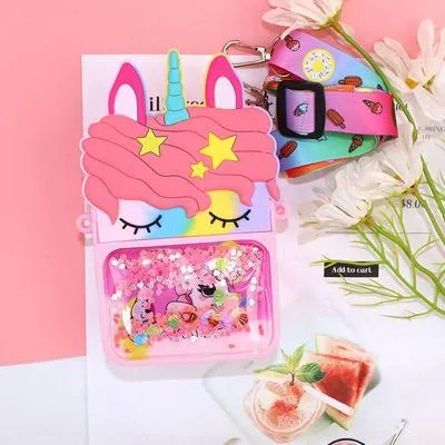 Unicorn Crossbody Bag for Girls with Glitter Pocket thumbnail 5