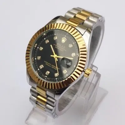 Luxury Gold & Silver Rolex Style Watch for Men