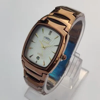 Rose Gold Stainless Steel Analogue Watch for Men Women