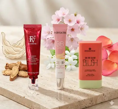3 in 1 Makeup Deal: Foundation, Blush, and BB Cream - 3 Pcs