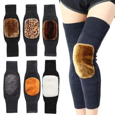 Unisex Wool Leg Warmers Black 2 Pcs Winter Cozy thumbnail 2