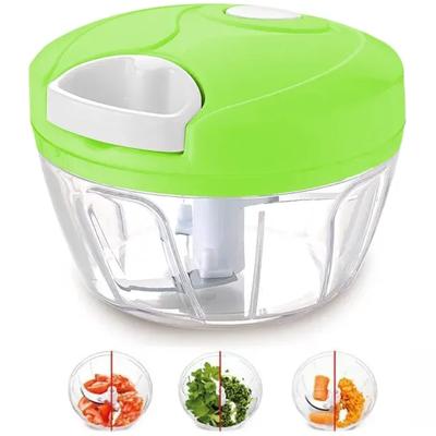 Manual Food Chopper ABS Plastic Multi-Color Portable Kitchen Tool thumbnail 3
