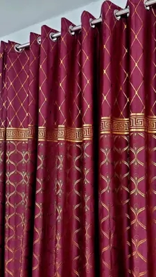 Luxurious 1 Pc Velvet Textured Curtains thumbnail 2