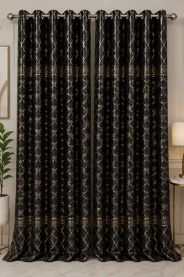Luxurious 1 Pc Velvet Textured Curtains