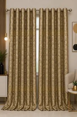 Luxurious 1 Pc Velvet Textured Curtains