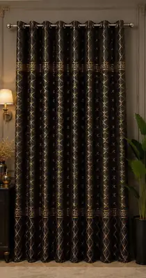 Luxurious 1 Pc Velvet Textured Curtains