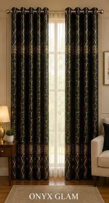 Luxurious 1 Pc Velvet Textured Curtains