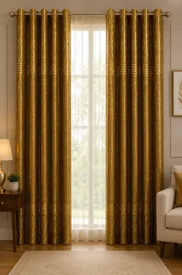Luxurious 1 Pc Velvet Textured Curtains
