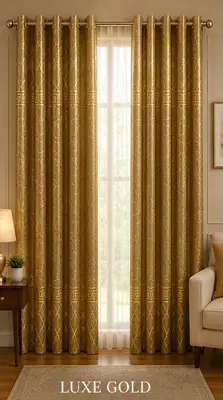Luxurious 1 Pc Velvet Textured Curtains