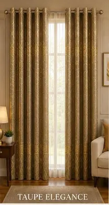 Luxurious 1 Pc Velvet Textured Curtains