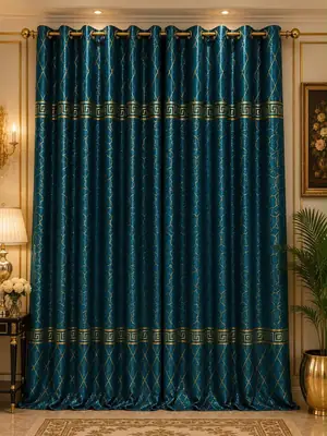 Luxurious 1 Pc Velvet Textured Curtain