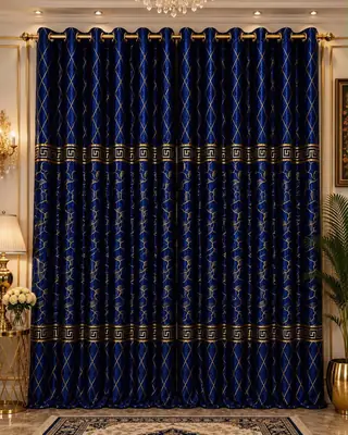 Luxurious 1 Pc Velvet Textured Curtain
