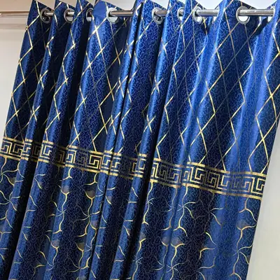 Luxurious 1 Pc Velvet Textured Curtain thumbnail 2
