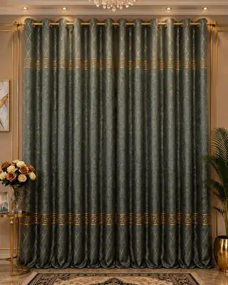 Luxurious 1 Pc Velvet Textured Curtain