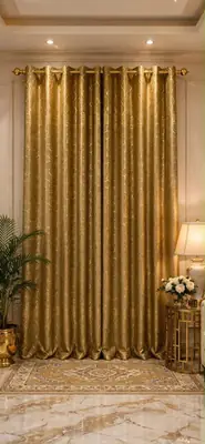 Luxurious 1 Pc Velvet Textured Curtain